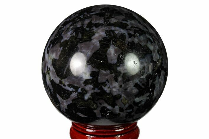 Polished, Indigo Gabbro Sphere - Madagascar #163303